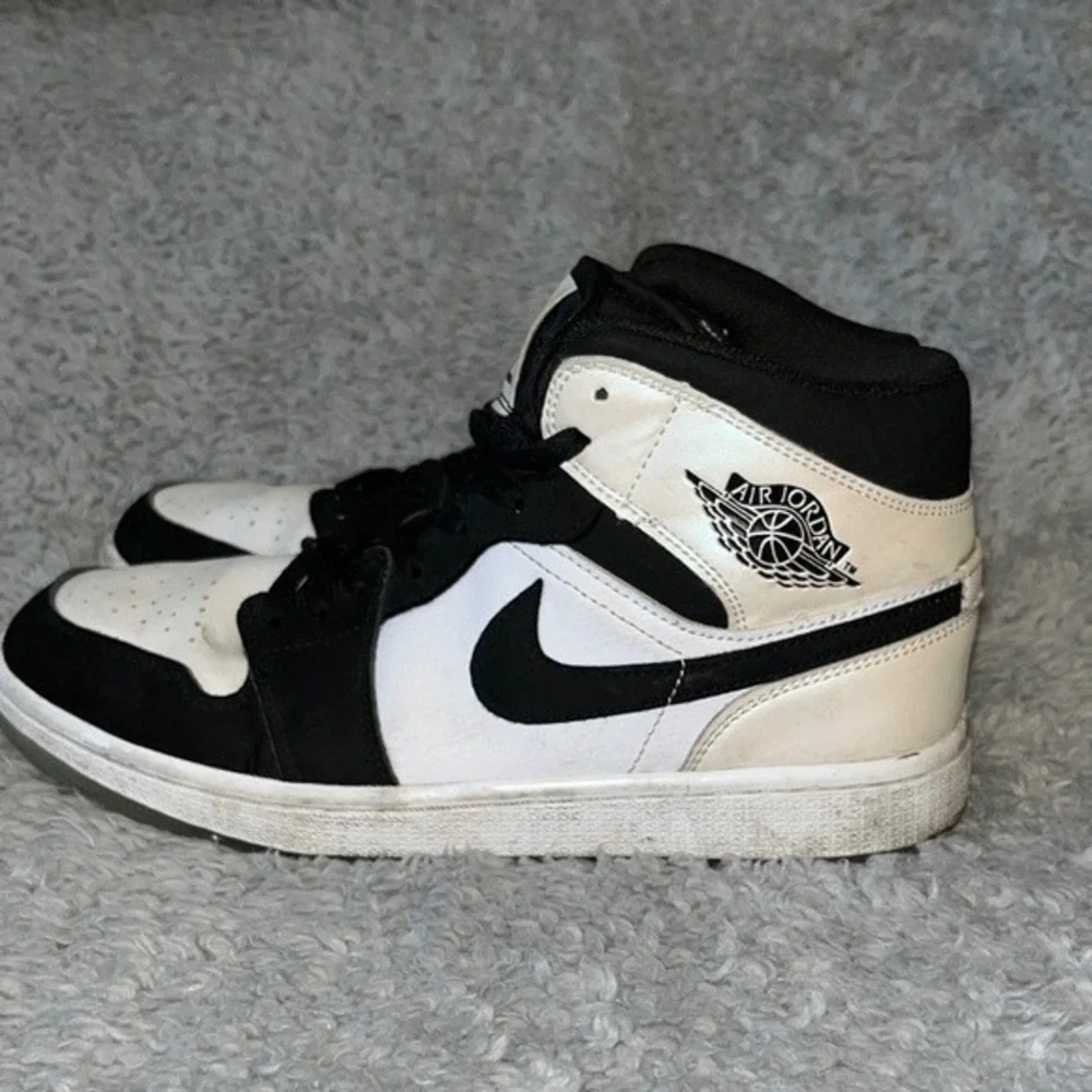 Air Jordan 1 Mid SE Diamond‎ Shorts White Black DH6933-100 Mens Size 7